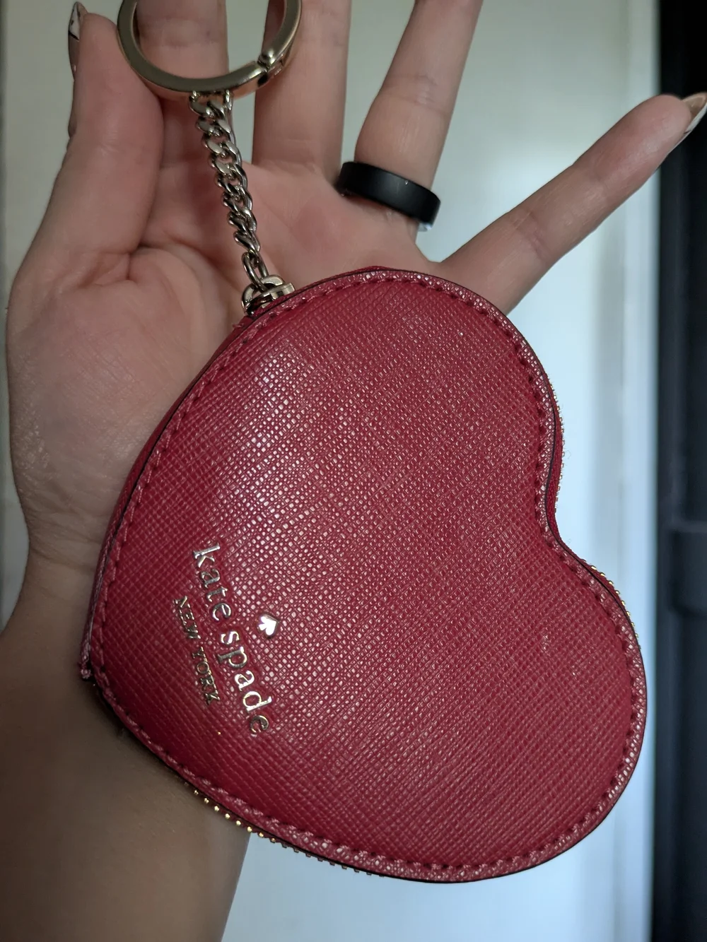 Kate Spade Heart Coin Purse Keychain
